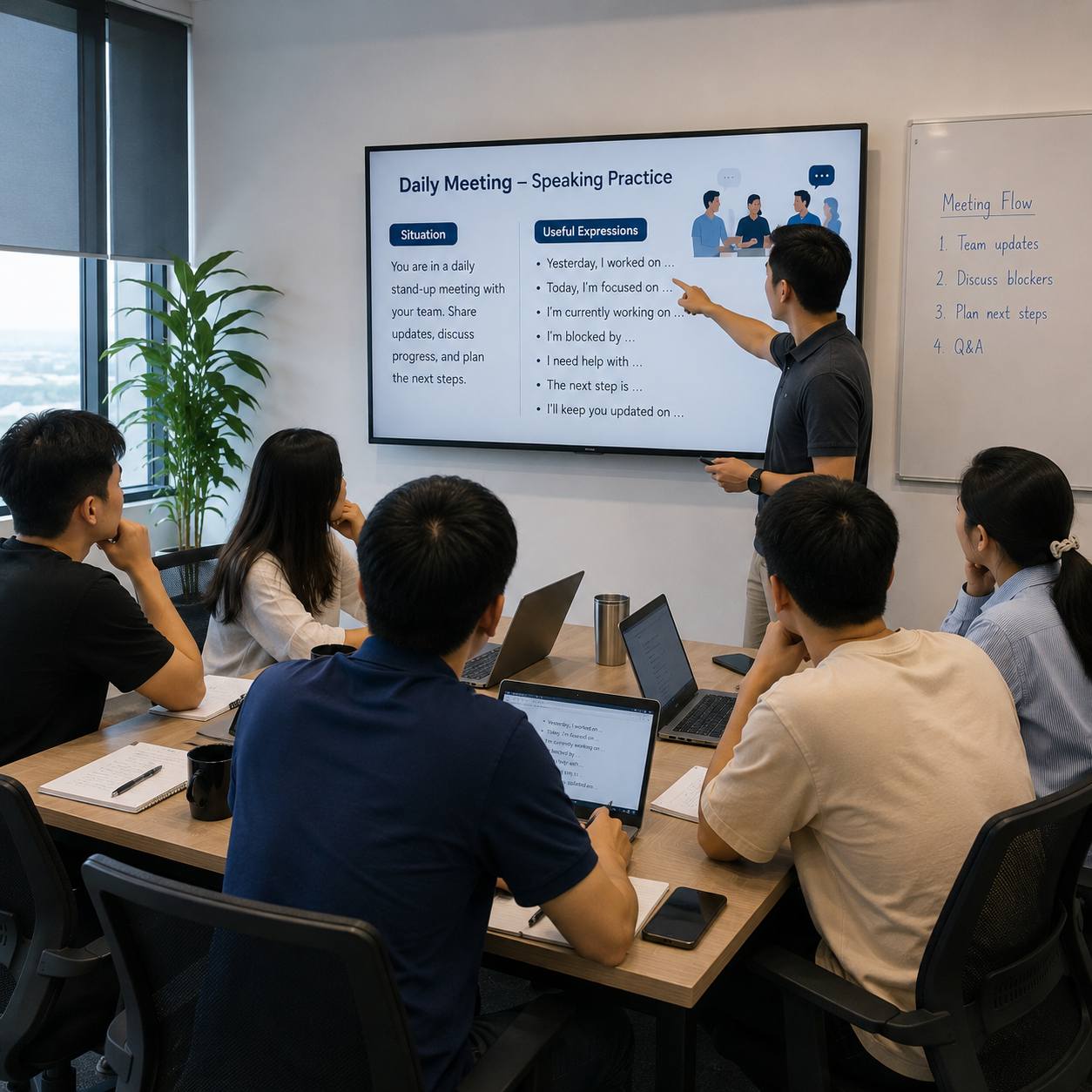 "Tiếng Anh giao tiếp cho IT không cần học lại từ đầu - chỉ cần luyện đúng thứ công việc thực tế đang cần."